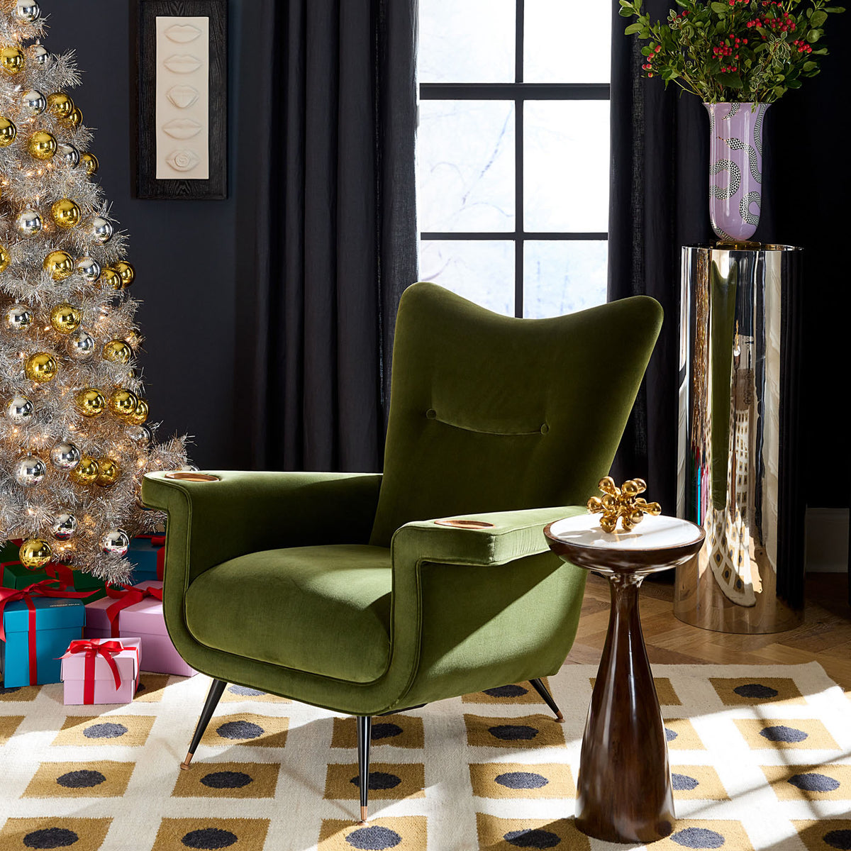 buenos aires drinks table with riviera settee - holiday shot