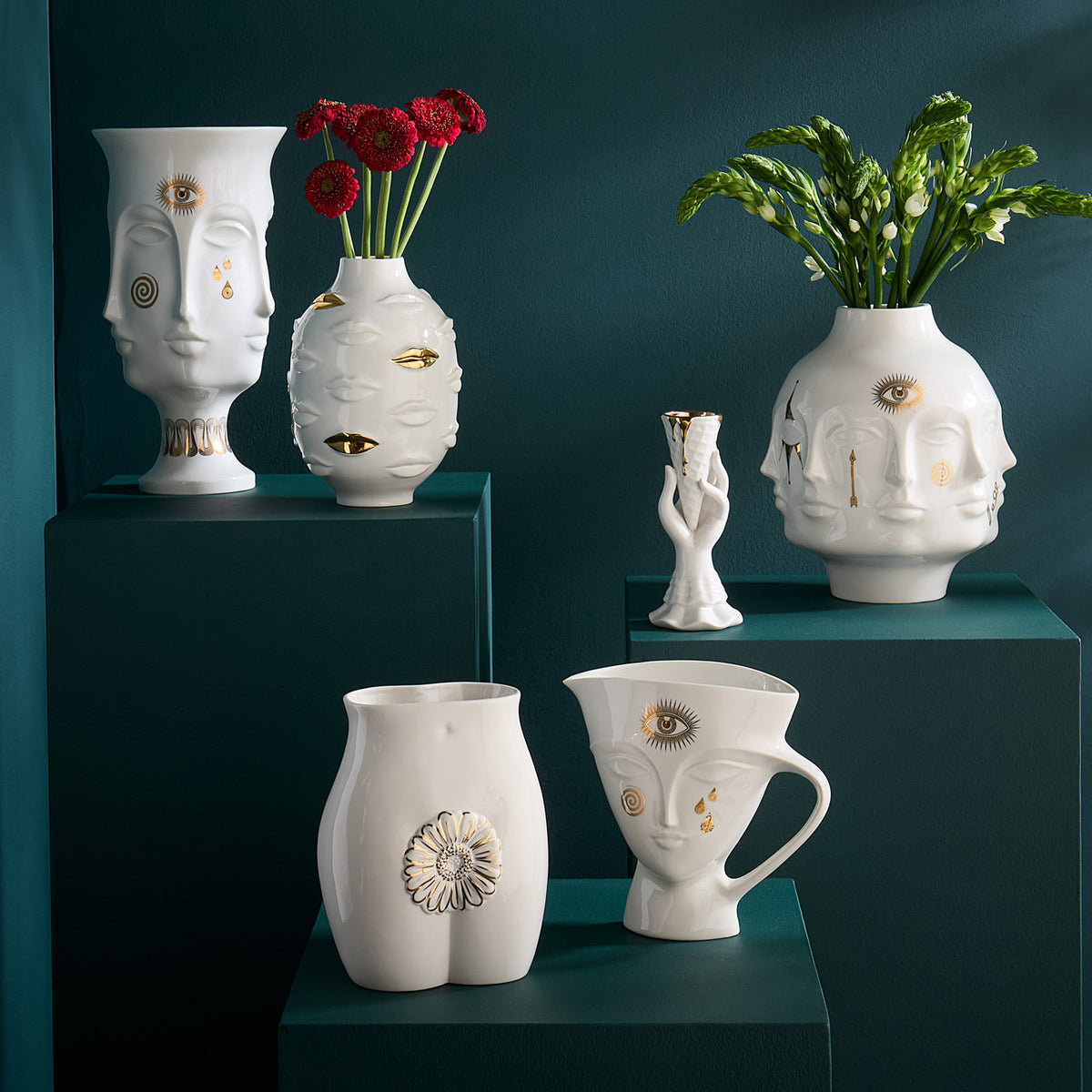 gilded i-scream vase holiday shot