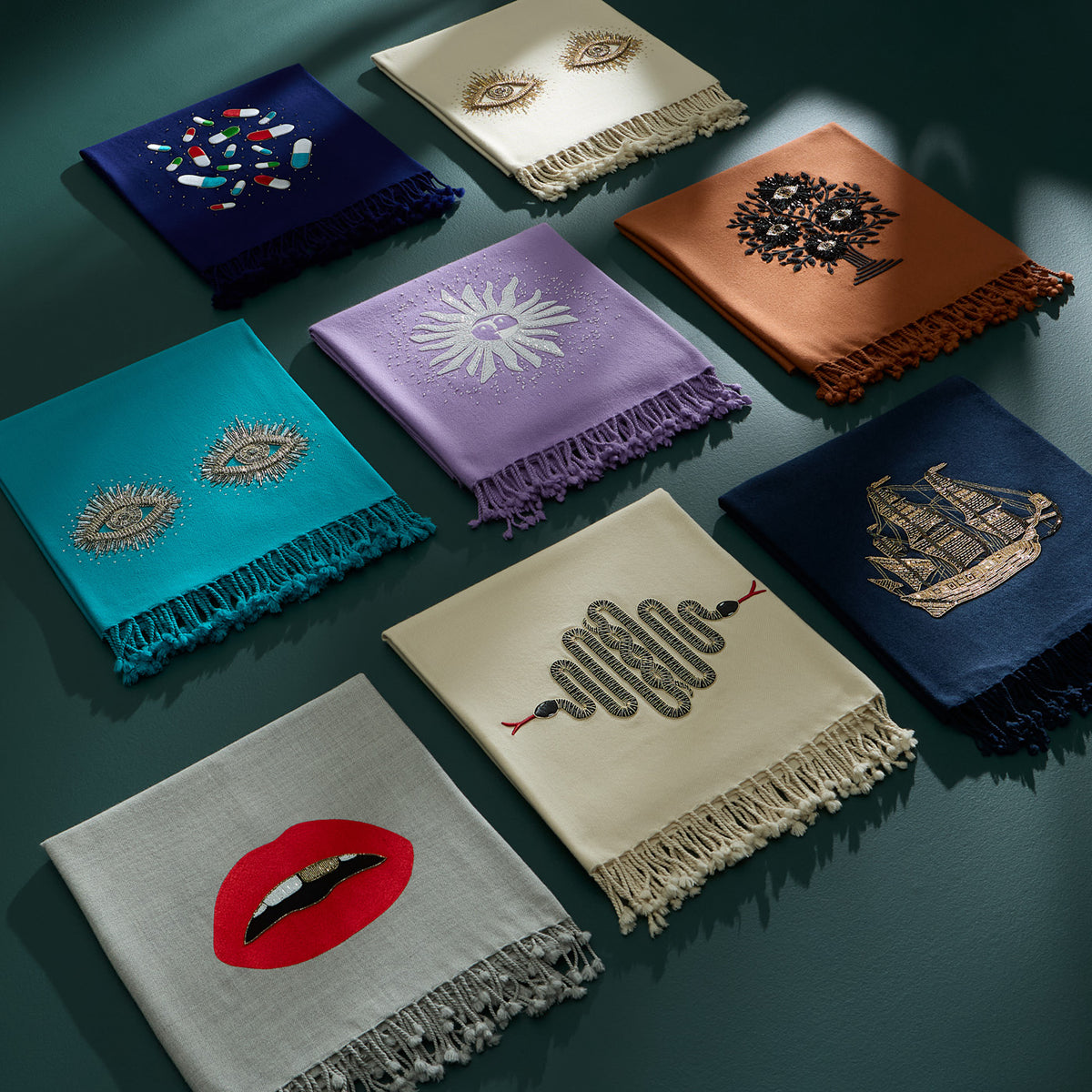 Pills Embellished Throw - holiday shot