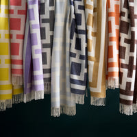 Nixon Baby Alpaca Throws - brown details view