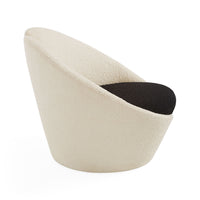Marais Lounge Chair Olympus Snow Ebony - back view
