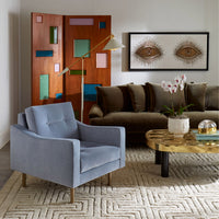 eyes beaded wall art zola chair christmas - styled view
