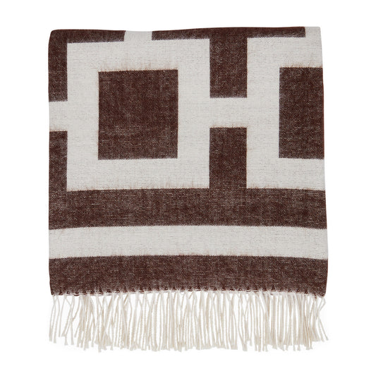nixon baby alpaca throw lavender white folded - front view
