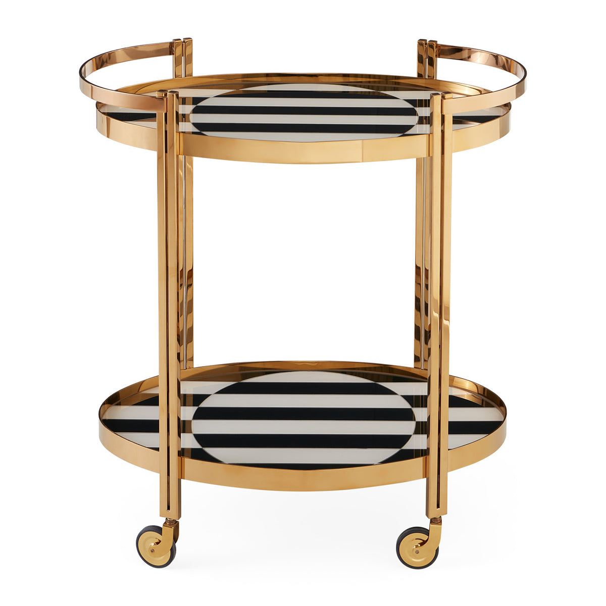Op Art Bar Cart - front view