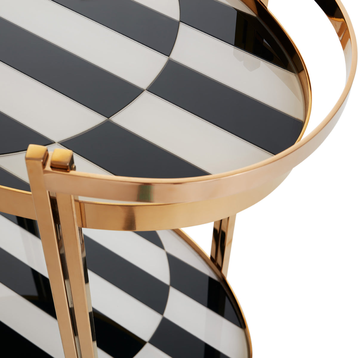 Op Art Bar Cart - details view