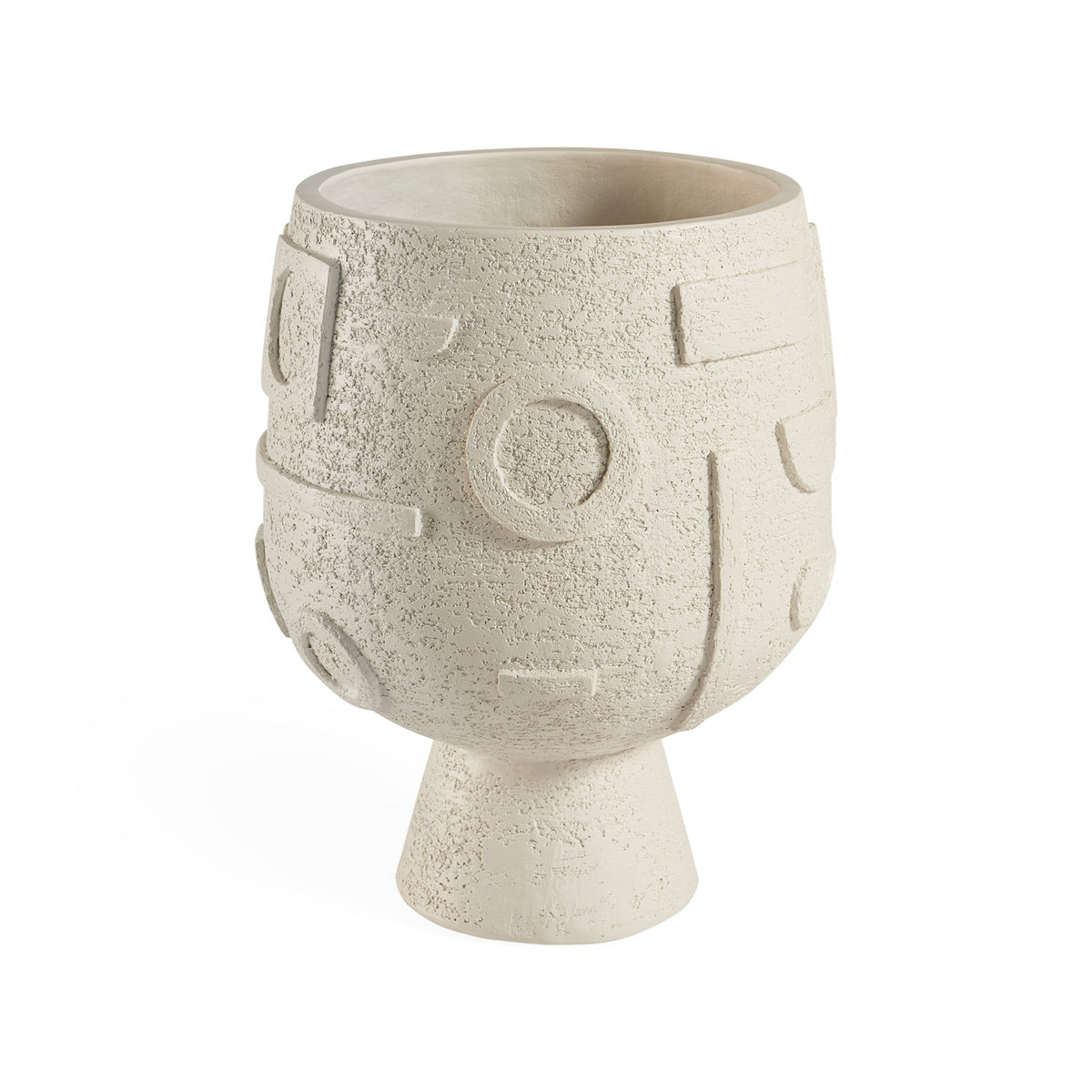 Osaka Puzzle Concrete Planter - back view