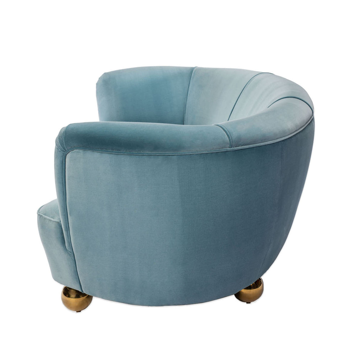 Parker Curved Sofa in Verona Velevet back view