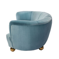 Parker Curved Sofa in Verona Velevet back view