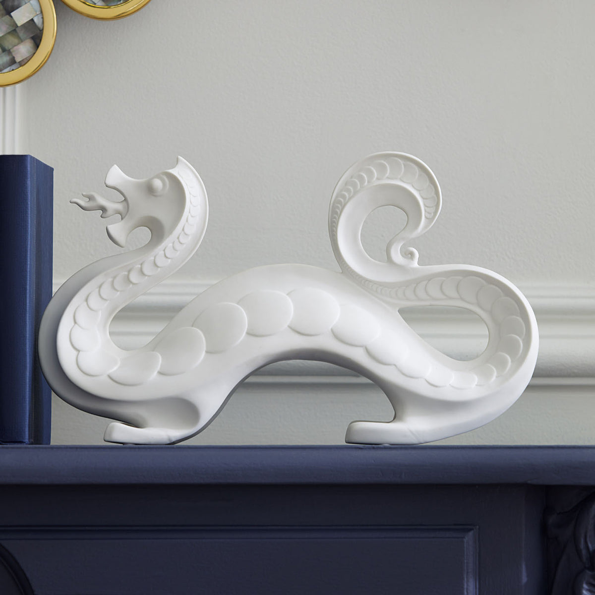 Porcelain Dragon with Sunset Sofa