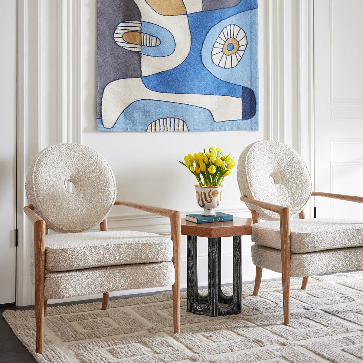 jonathan adler hand woven rug collection - styled view 7