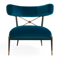 Rider Klismos Lounge Chair - front view