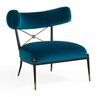 Rider Klismos Lounge Chair - angle view