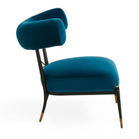 Rider Klismos Lounge Chair - side view