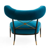 Rider Klismos Lounge Chair - back view