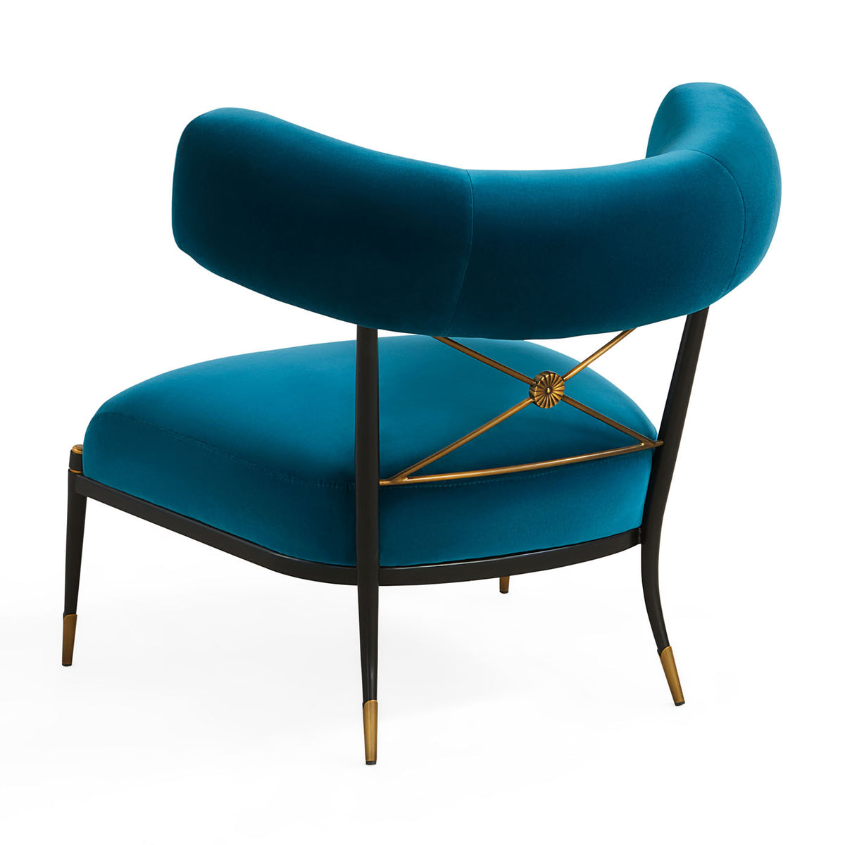 Rider Klismos Lounge Chair - back angle view