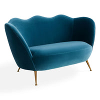 Ripple Apartment Sofa in varese petrol - side angle view