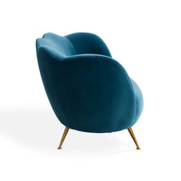 Ripple Apartment Sofa in varese petrol - side view
