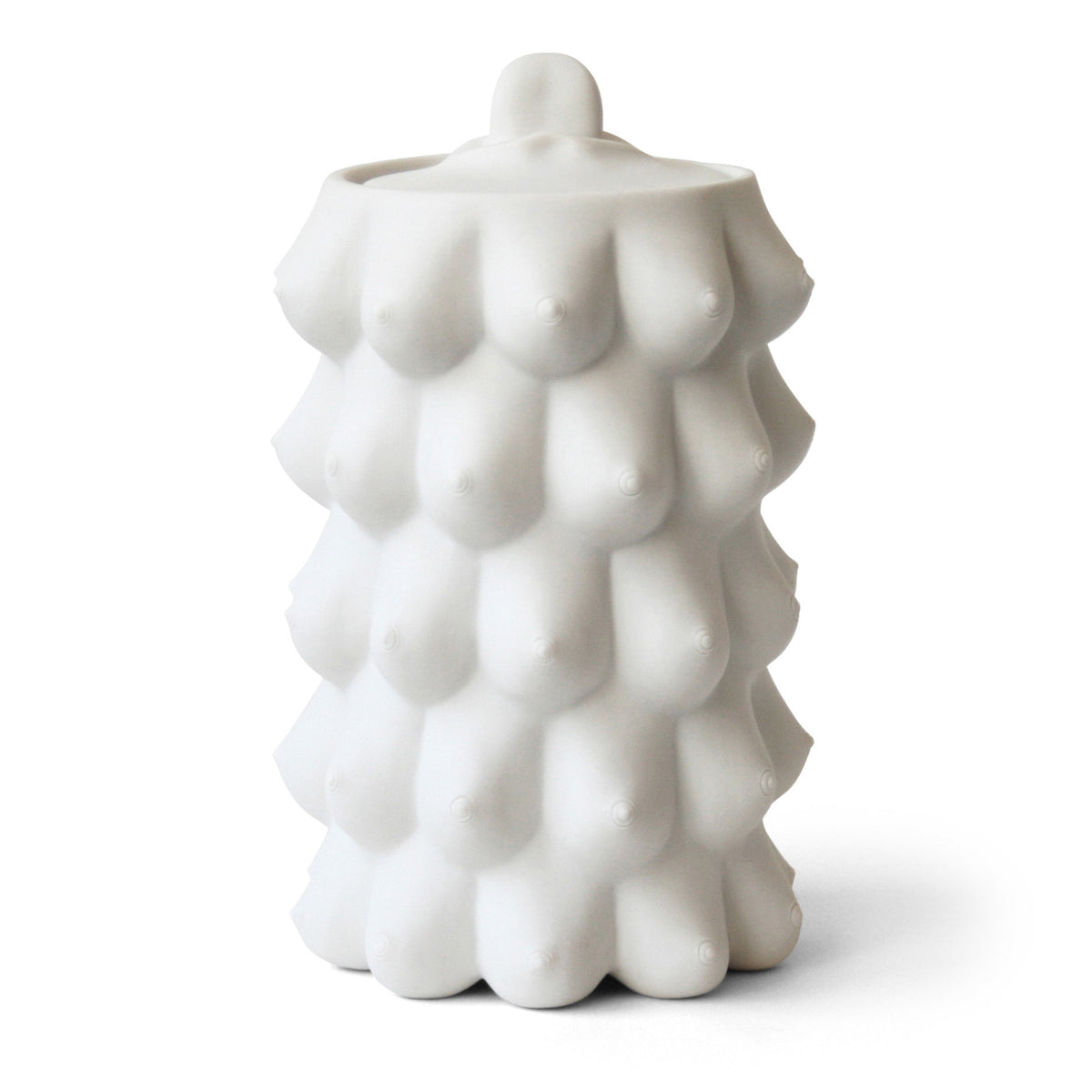 georgia cookie jar porcelain white - front view