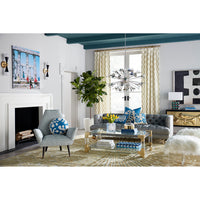 jacques grand cocktail table sorrento chair baxter t-arm sofa living room - styled view