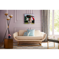 teardrop table antiqued brass - Styled view 5