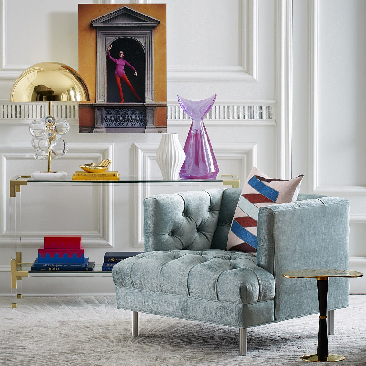globo table lamp clear baxter t-arm chair jacques console - styled view