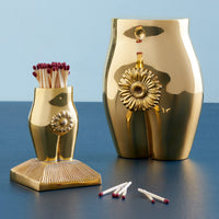 brass edie collection blue background - styled view