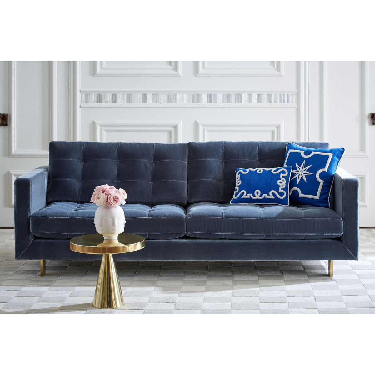 dora maar vase hans pedestal table ford sofa - styled view