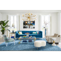 jacques grand cocktail table lampert sofa kidney ottoman - styled view