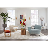 teardrop table antiqued brass - Styled view 4