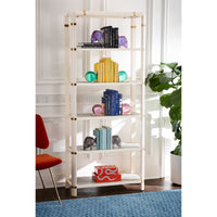siam etagere acrylic bookend collection - styled view