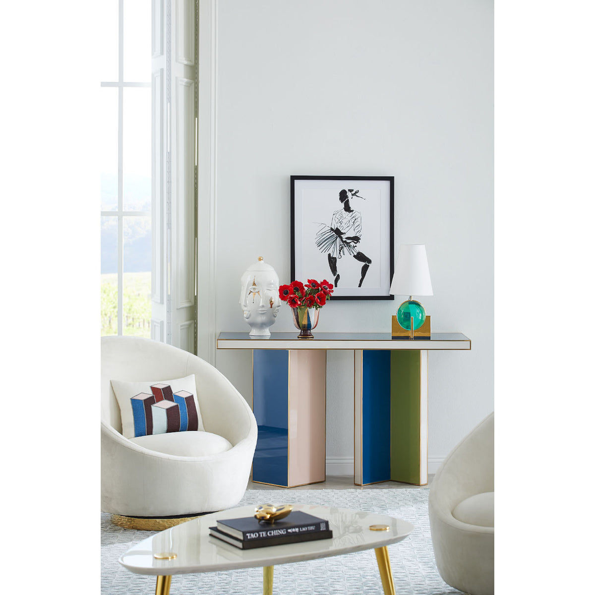 ether swivel chair torino console - styled view