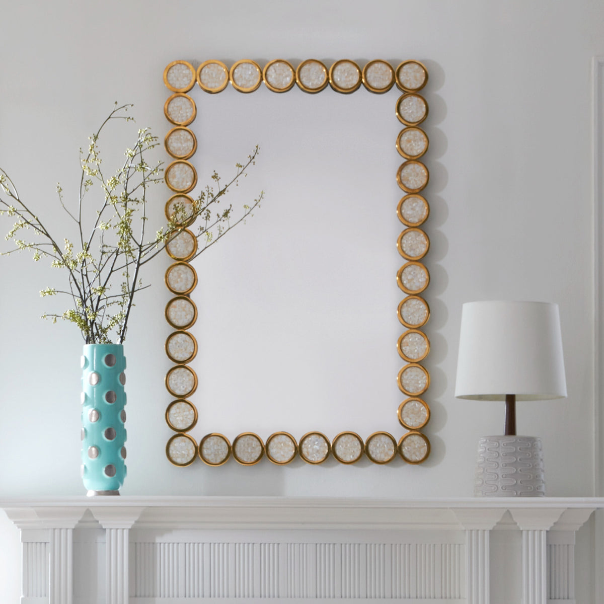 rings mirror loop tile table lamp maritime cylinder vase - styled view