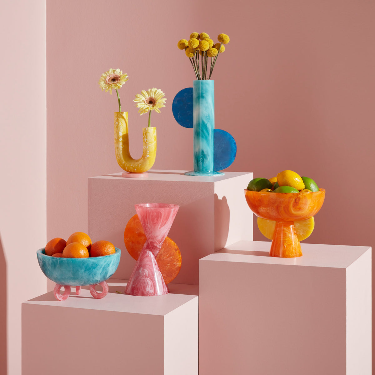 mustique bowl and vase collection - angle view