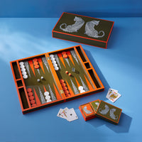 Leopard Backgammon Set Collection - holiday shot