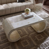 Casablanca Scroll Cocktail Table - styled view