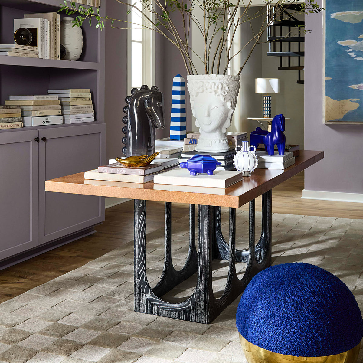Acrylic Horse Objet with Coliseum Dining Table