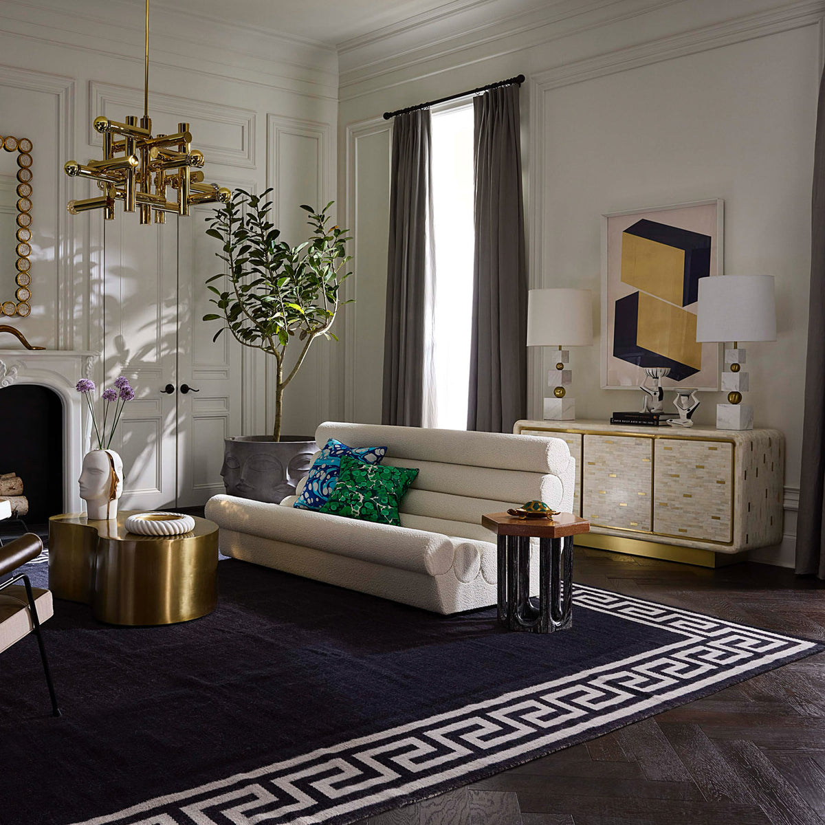 Futura Slipper Sofa - styled view