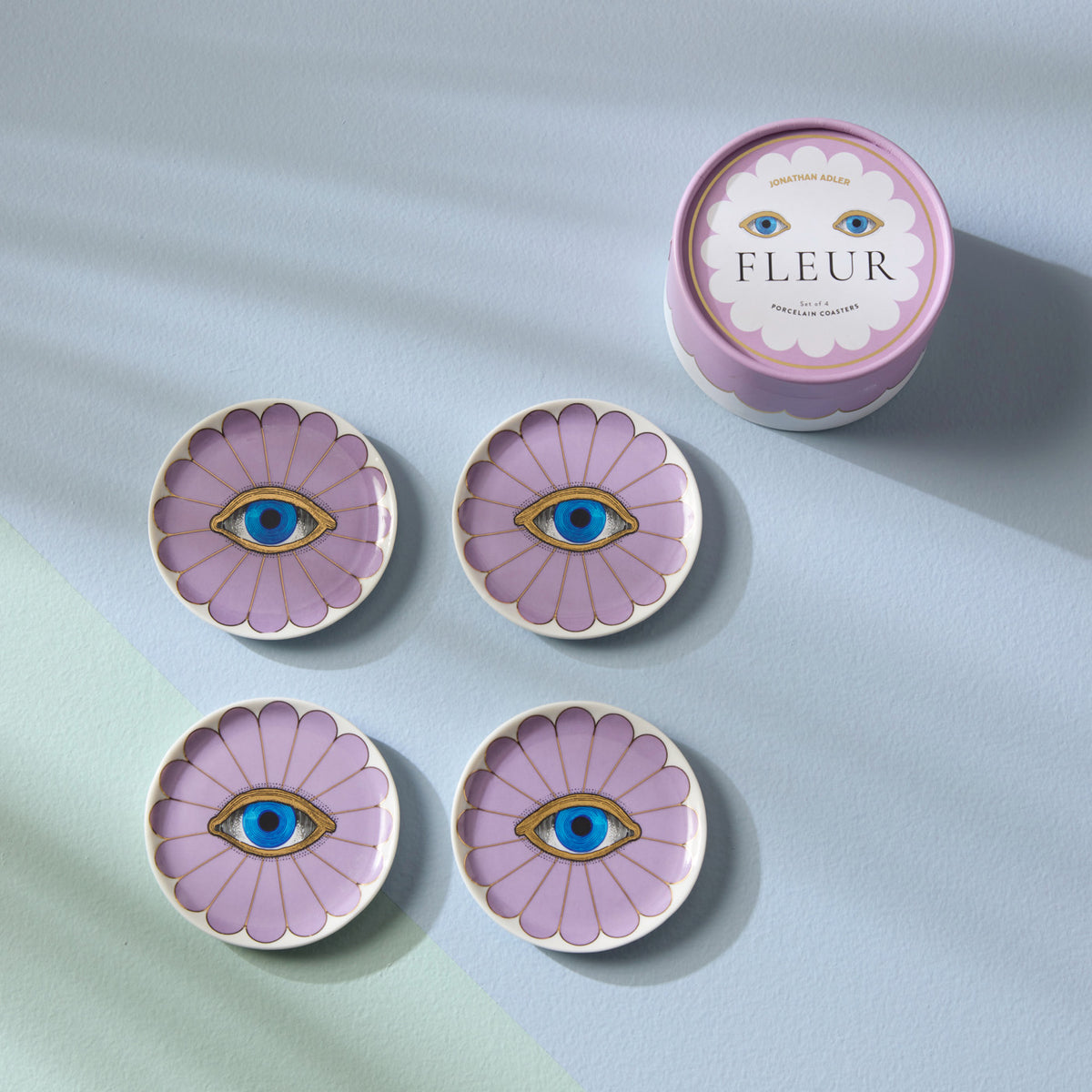 fleur coasters - styled view