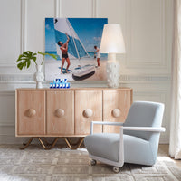 sorrento lacquer boxes brussels buffet st germain club chair - styled view