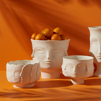 dora maar pedestal bowl porcelain white - view 2
