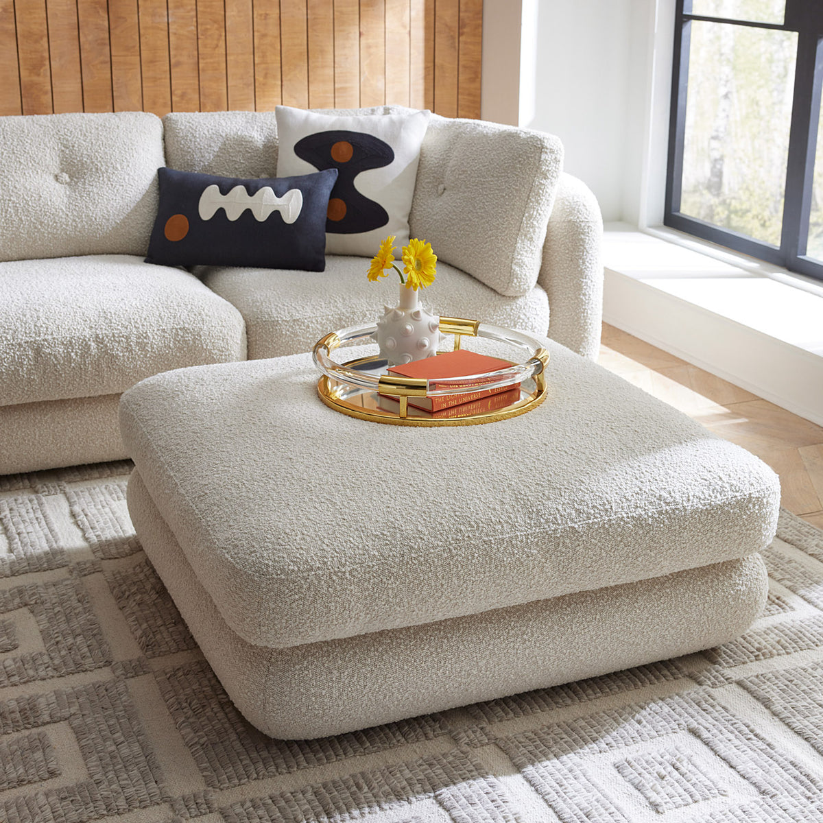 Pompidou Ottoman with Sectional