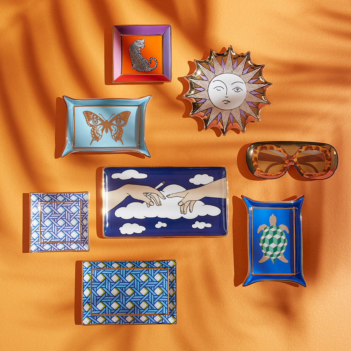 safari collection blue background holiday - styled view
