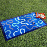eden lacquer tray orange with beach towel styled shot