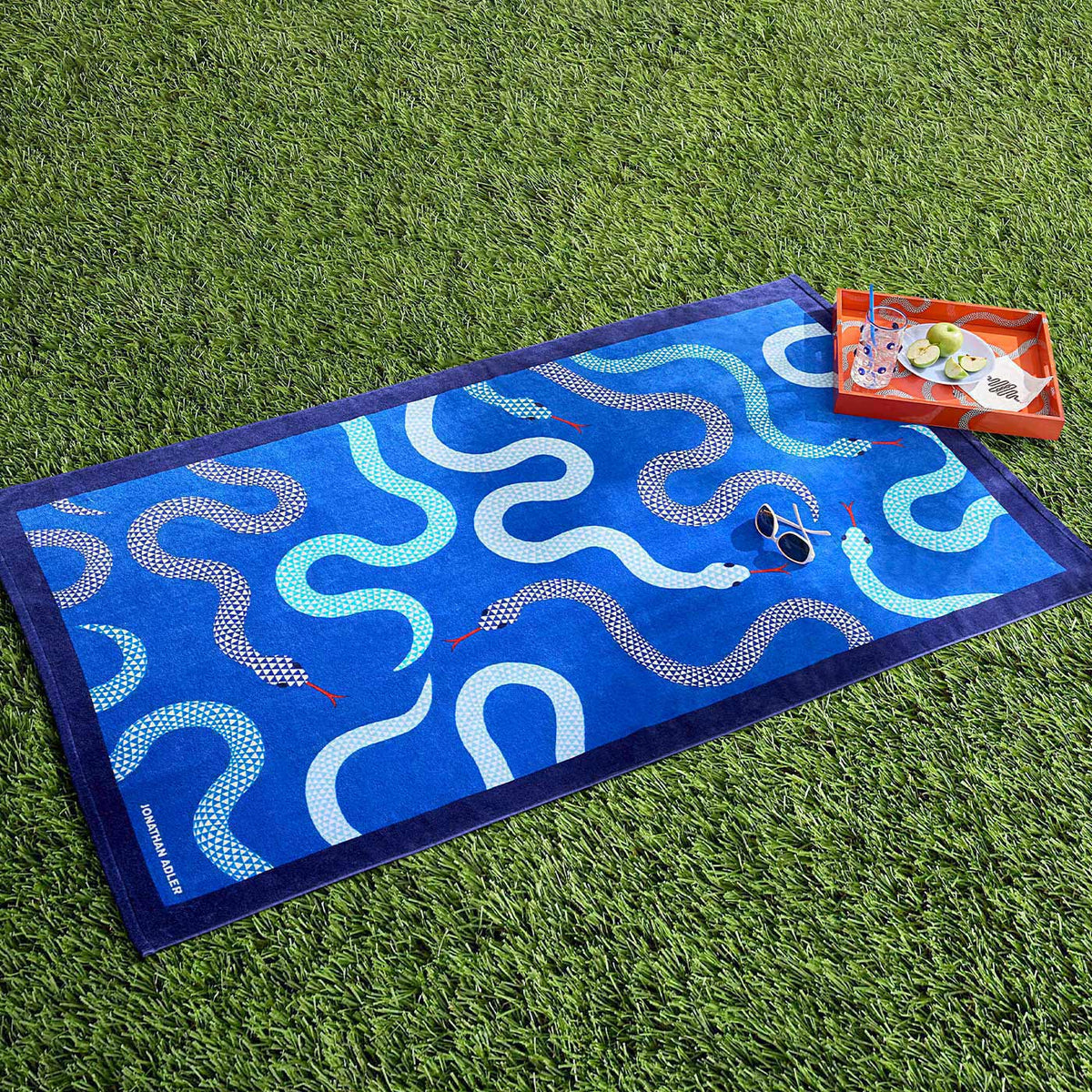 Dottie Highball Glassware Set with beach towel styled shot