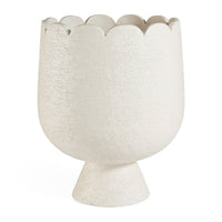 Scallop Concrete_Planter -front view