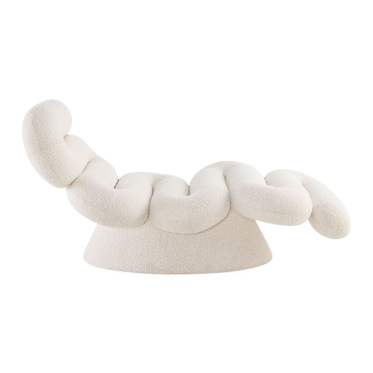 Serpentine Chaise Olympus Oatmeal - side view