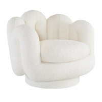 Serpentine Swivel Chair Olympus Snow - styled front view