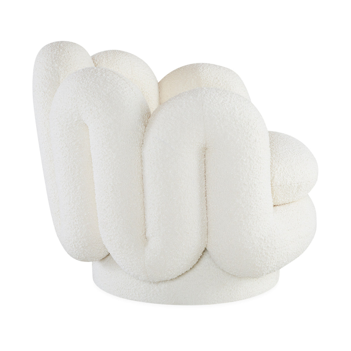 Serpentine Swivel Chair Olympus Snow - side view