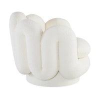 Serpentine Swivel Chair Olympus Snow - side view