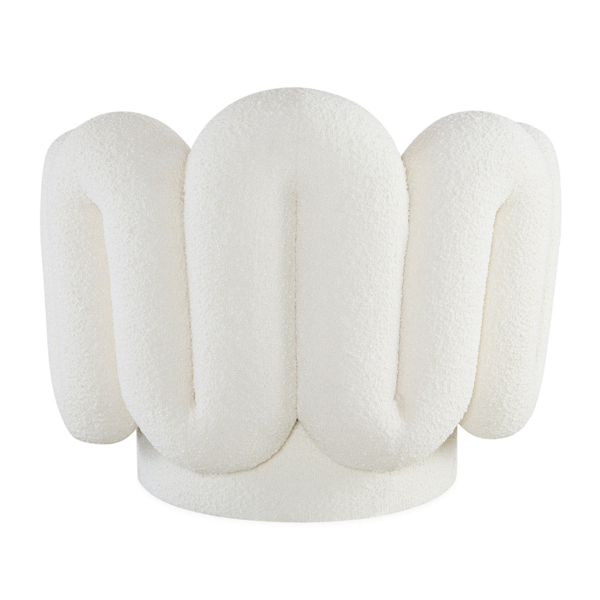 Serpentine Swivel Chair Olympus Snow - back view